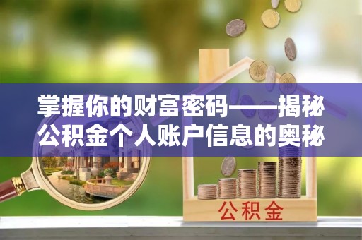 古冶掌握你的财富密码——揭秘公积金个人账户信息的奥秘
