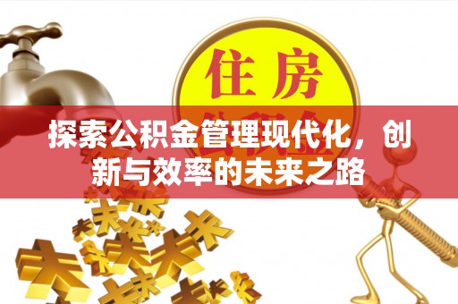古冶探索公积金管理现代化，创新与效率的未来之路