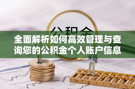 古冶全面解析如何高效管理与查询您的公积金个人账户信息