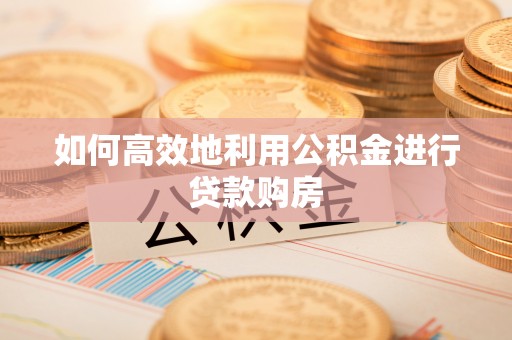古冶如何高效地利用公积金进行贷款购房